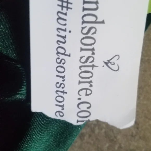 Windsor Emerald Green Satin Ruched Slip Dress - Picture 5 of 6